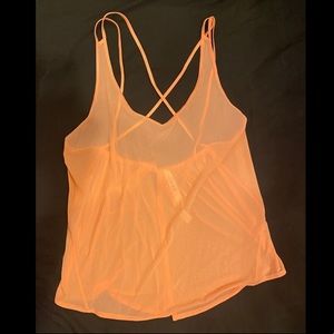 Lululemon Coral Mesh Tank Top, Open Back, String Tie